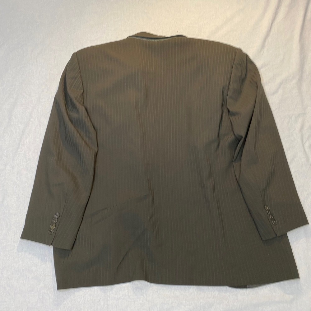 Zanieri Made In Italy Sport Coat‎ Blazer Mens 46L Brown Pinstripe Wool 3 Btn - Picture 8 of 8